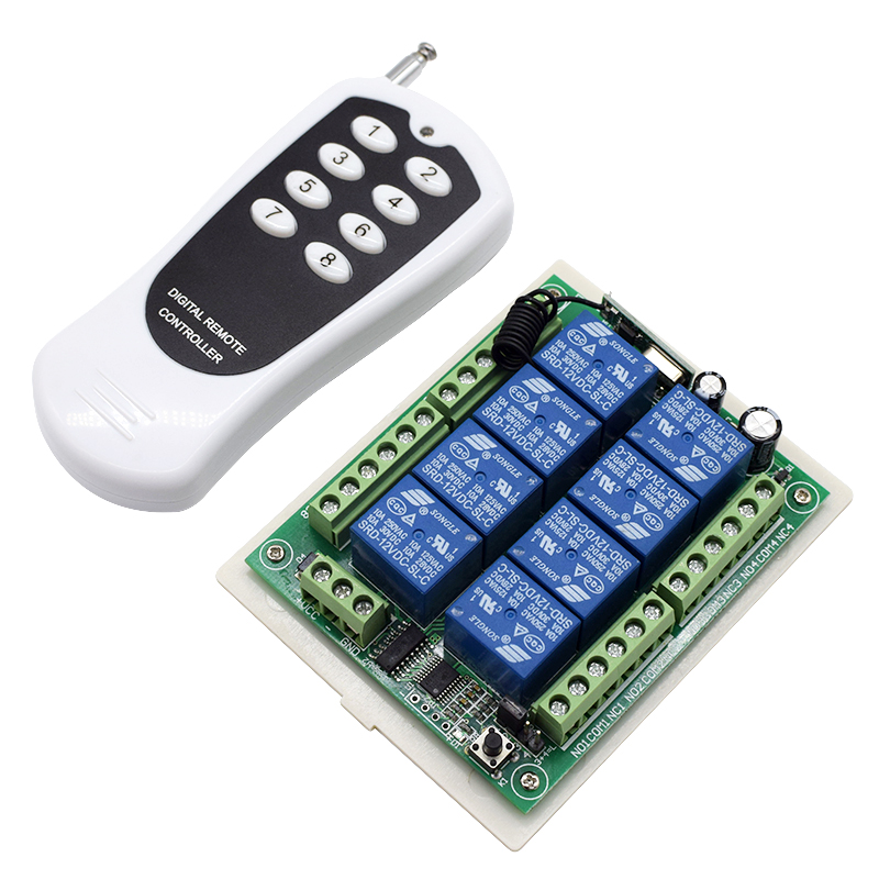 24V&12V DC 8 Channel Relay Rel - 433Mhz Receiver Module recension och pris